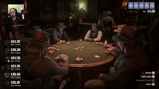 Winning my largest pot in Red Dead Redemption 2 Online Poker