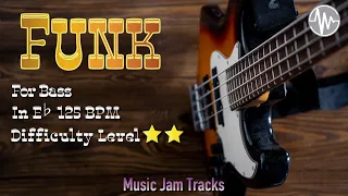 Funk Jam for【Bass】Eb Major BPM125 | No Bass Backing Track