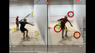 Forehand off the backwall - Student vs Coach