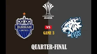 EVOS ESPORTS vsBURIRAM UNITED  (Game 3) Amazing Wiraww| AIC 2019 QUARTER-FINAL