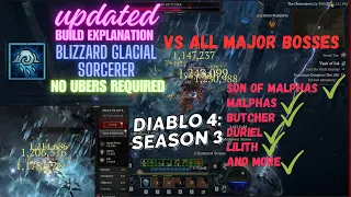 Diablo 4 Season 3 Sorcerer Blizzard Glacial Build Guide Easy Tier 100s and All Bosses