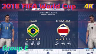 FIFA 18 Gameplay [PS5 4K] 2018 FIFA WORLD CUP-Brazil vs Costa Rica [EA SPORTS]