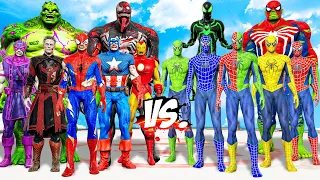 THE AVENGERS ZOMBIE VS TEAM SPIDER-MAN | ALL SPIDERMAN VS ZOMBIE AVENGERS