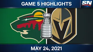 NHL Game Highlights | Wild vs. Golden Knights, Game 5 - May 24, 2021