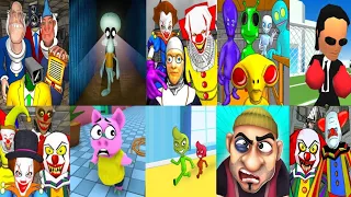 Caught Battle 7: Skibidi Gang, Clown Neighbors Chapel, Sinister Squid, Scary Robber, Aliens and more