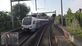 Ride with the train driver from Enschede to Amersfoort. (With speedometer)