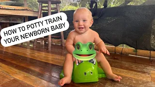 we potty trained our 10 day old newborn baby
