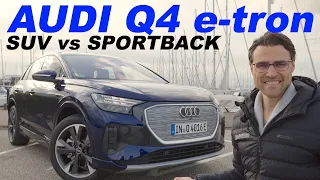 Audi Q4 e-tron SUV vs Sportback driving REVIEW - now the best EV SUV ? ⚡