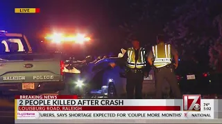 2 dead in crash on Louisburg Road in Raleigh