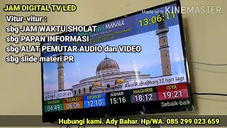 Jasma Jws Jam Digital sholat Masjid Tv Led murottal otomatis https://wa.me/6285299023659