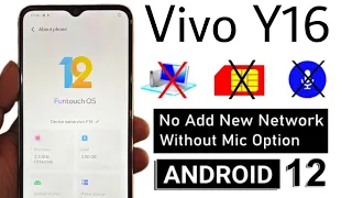 VIVO Y16 FRP BYPASS ANDROID 12 (New Update 2022) Vivo Y16 Google Account Remove Without Pc 100% Ok