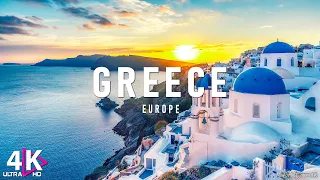 FLYING OVER GREECE - Relaxing Music With Beautiful Natural Landscape - Videos 4K