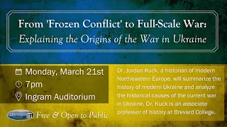 LECTURE by Brevard College historian Jordan Kuck on Ukraine