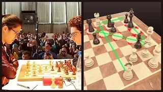 Yifan Hou fantastic win against Fabiano Caruana at GRENKE Chess (2017)