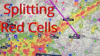 Flying to Monroe, LA in a Cessna 182T | Lots of IMC, ATC helps us Split Moderate/Heavy Red Cells?