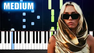 Miley Cyrus - Flowers - Piano Tutorial (MEDIUM)