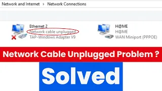 Network cable unplugged error in Windows 10 / 11 Fix | How to solve  Internet Connection problem