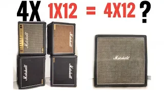 Are FOUR 1x12 cabs the same as ONE 4x12 cab?