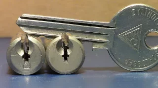 (picking 465) Picking & gutting an older euro lock: cool looking keyway, wear and master wafers