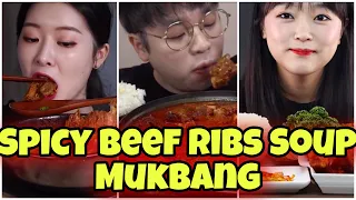 SPICY BEEF RIBS SOUP MUKBANG ASMR