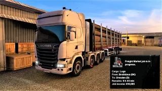 Euro Truck Simulator 2 Scania R580 V8 Straight piped(Steering Wheel+Shifter)Gameplay 2160p60FPS 4KPC