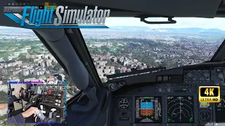 MSFS2020 | BOEING 737 LANDING into Naples | TURBULENCE over the City ! Stunning Approach |