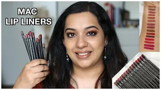 Updated MAC lip liner collection & lip swatches | Indian skintone
