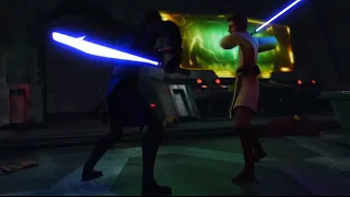 Obi Wan vs Anakin Lightsaber Spin Clone Wars Style | Christmas Leak