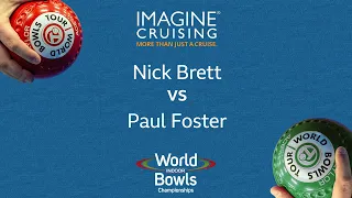 World Indoor Bowls Championship 2024 Nick Brett vs Paul Foster MBE - Day 15 Match 4