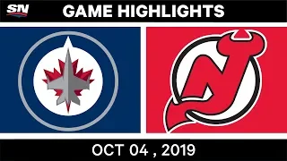 NHL Highlights | Jets vs. Devils – Oct. 04, 2019
