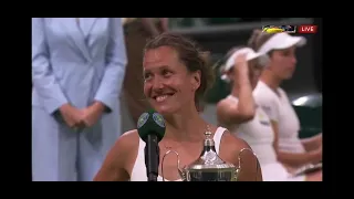 2023 溫網女雙 頒獎 - 謝淑薇 Barbora Strycova’s last Wimbeldom winning speech.  #wimbeldon #wta #champion