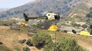 New Ukrainian Javelin Anti-tanks Missile and Soldiers destroyed Russian Tanks & Supply Convoy | GTA5