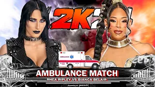 WWE 2K24 | Rhea Ripley Vs Bianca Belair - Ambulance Match