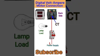 Digital Volt Ampere Meter Connection #shorts #shortsvideo #youtube #viral #trending #tips