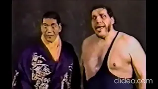 WWF/NJPW/AJPW Wrestling Summit 1990 Commercial featuring Giant Baba and Andre The Giant [Subtitled]