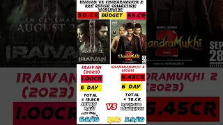 6 day worldwide box office collection Iraivan vs chandramukhi 2 comparison #shorts #jawan #jailer