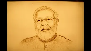 PM Narendra Modi Biography#Sandart/ Sand Artist Venugopal/#modisandart