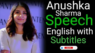 Anushka Sharma speech in English with subtitles Enhance your english skill