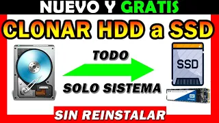 ✅ Cómo MIGRAR, CLONAR SISTEMA OPERATIVO de DISCO DURO HDD a SSD, M.2, Sin Reinstalar Windows GRATIS