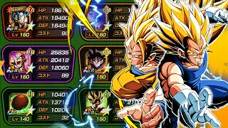 LR SSJ3 Goku/SSJ2 Vegeta's F2P Team is Insane