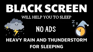 Heavy Rain and Thunderstorm - Rain Sounds to Sleep, Relax, Focus - Black Screen 50 Hours