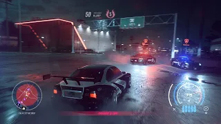 NFS Heat BMW M3 GTR Nightmare Police Chase Heat Level 1-5 Escaped(Nighttime)