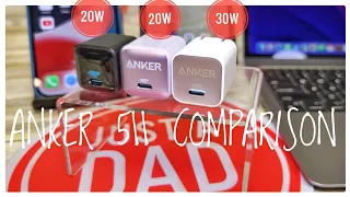 Anker 511 USB-C Wall Charger New 30W Nano3 vs 20W Nano Pro vs 20W Nano iPhone & Samsung Fast Charger