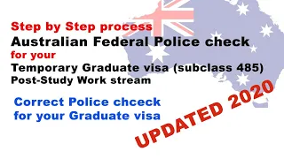 How to apply for Australian Federal police check for Graduate visa (subclass 485)
