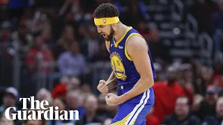 'The best feeling': Warriors' Klay Thompson sets NBA record for three-pointers