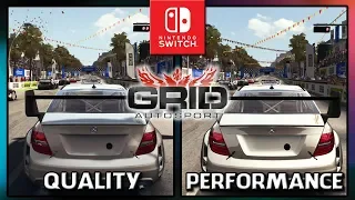 GRID Autosport | Quality VS Performance | Frame Rate TEST on Switch