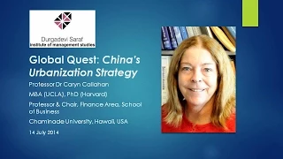 China's Urbanisation Strategy - Professor Dr Caryn Callahan