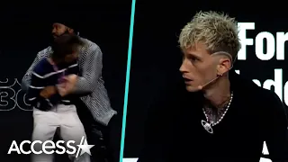 Machine Gun Kelly JUMPS When Fan Rushes Stage At Live Event