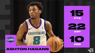 Ashton Hagans Posts HISTORIC 15 PT, 22 AST, 10 REB Triple-Double In Swarm Debut