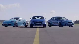 Audi TT RS vs Porsche 718 Cayman S vs BMW M2